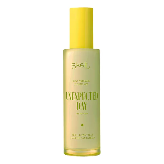 Skelt Spray Perfume Mist Unexpected Day 100ml | Fragrância Floral e Frutada, Notas Frescas e Delicadas, Toque Leve e Duradouro, Sensação de Frescor, Pele Suave e Perfumada