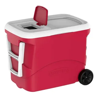 Caixa Térmica 50 L Vermelha Cooler Com Alça E Rodas Soprano Caixa Térmica 50 L Vermelha Cooler Com Alça E Rodas Soprano