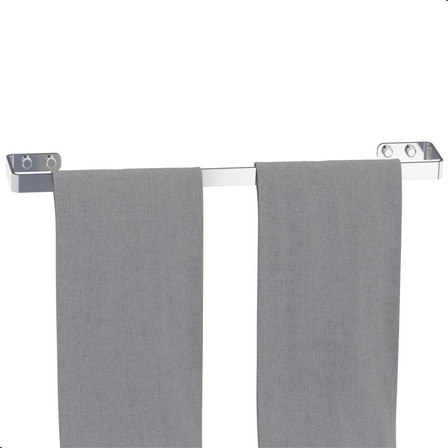 Porta Toalha De Banho Para Banheiro Cromado 80cm Plus Porta Toalha De Banho Para Banheiro Cromado 80cm Plus