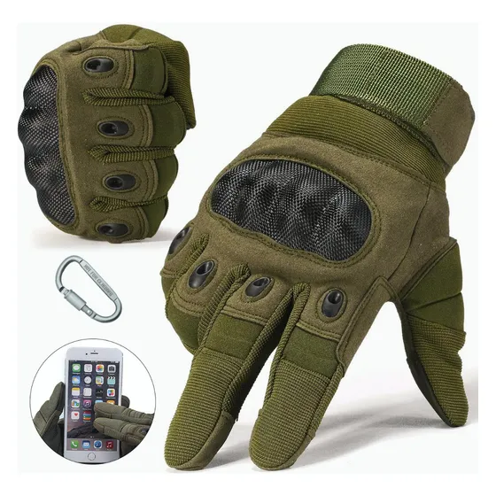 Guantes Con Protección Motociclista Táctil Allbewell Guantes Táctico Para Deportes Motociclista Ciclismo Aire Táctico Paintball Suave Caza Camping Senderismo Escalada Mosquetón Gratis Talla G 8248402