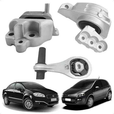 Kit 3 Coxim Calço Motor Cambio Punto Linea 1.6 1.8 Etorq Ano E Carro Olhar Na Descriçao