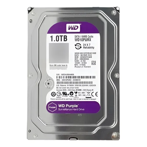 Disco Duro Westen Digital Wd 1tb Sata 3.5 Purple Dvr. 