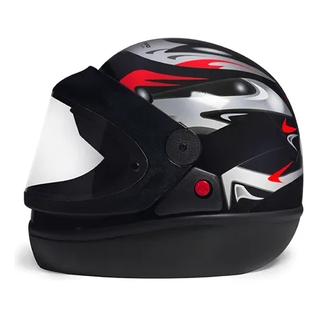 Capacete San Marino Automático Grafic Preto Original Taurus Preto Grafic Brilhante 58