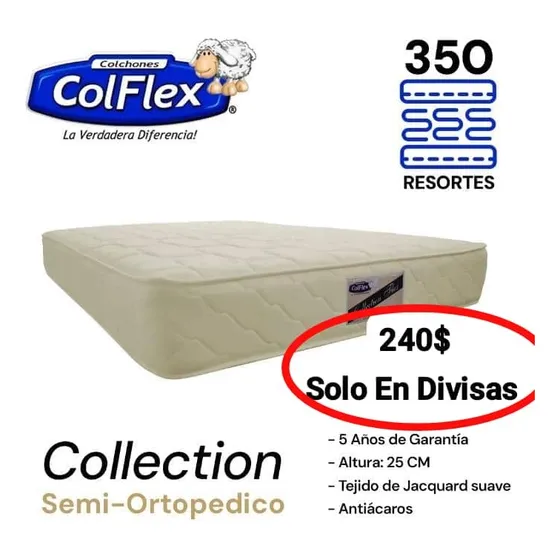 Colchón Individual Colflex Collection 1 Plaza 190x100 Cm