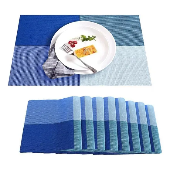 Set 4 Individuales Impermeables Diseño Aura Zeus Antimanchas Rectangular Camino Mesa Mantel Blanco Negro Redondos Color Elegante Hule Cuero Tela Nylon Resistente Diseños Plastico Circular Playa Azul