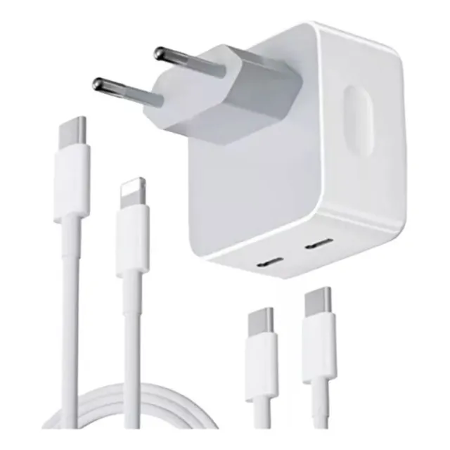 35w Adaptador Corriente Doble Puerto Usb-c Para iPhone