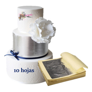 Hojas Comestibles Plata 925 Ley Genuina Auto Adherible Larga Hojas Comestibles Plata 925 Ley Genuina Auto Adherible Larga