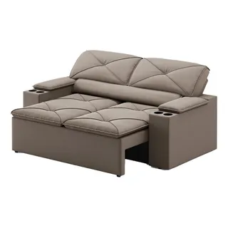 SofĂĄ 2 Lugares RetrĂĄtil E ReclinĂĄvel Pop 1,54m Cor Capuccino Desenho Do Tecido Velosuede SofĂĄ 2 Lugares RetrĂĄtil E ReclinĂĄvel Pop 1,54m Cor Capuccino Desenho Do Tecido Velosuede