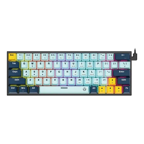 Teclado Gamer Mecanico Fantech Mk874v2 60% Luz Rgb Dimm