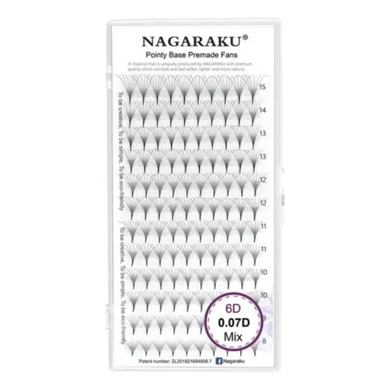 Pestañas  Nagaraku  0.07 D /mix 8 A 15mm/6d
