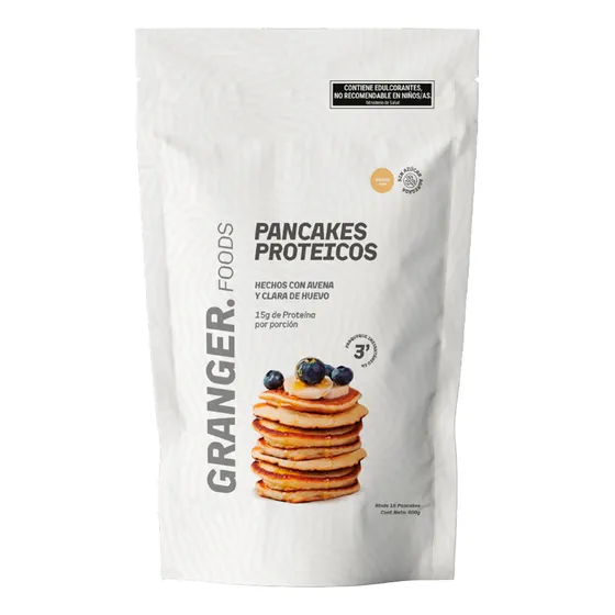 Pancakes Proteicos 400g Granger Avena Proteina De Huevo 15g