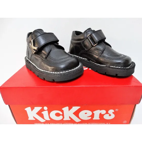 Zapato Colegial Escolar Kickers Negros Talla 23 Como Nuevos!
