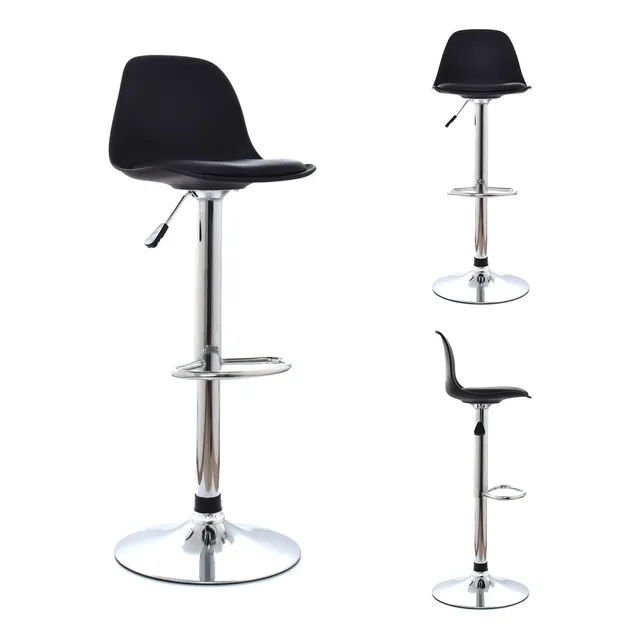 Set X 3 Banco Bar Boat Giratorio Negro Bonno Color Negra