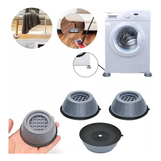 Bases Soporte Lavadora 4 Patas Niveladoras Antivibración