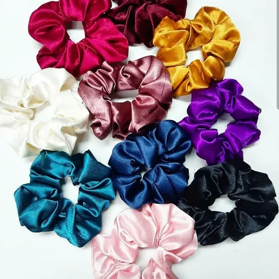 Scrunchies Colitas De Satín Lazos De Seda Para Bodas Y Novia
