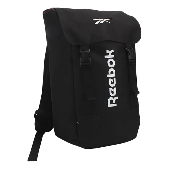 Mochila Urbana Reebok Mesh Antirobo Cierre Marinero Forrada Color Negro Diseño De La Tela Liso
