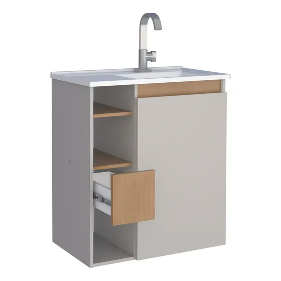 Gabinete De Baño Mueble Lotus Color Nude 102456