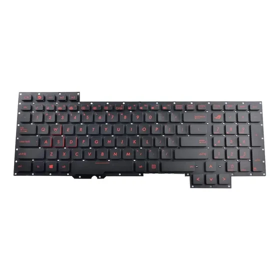 Eathtek Replacement Keyboard Sin Marco Carta Para Asus Rojo