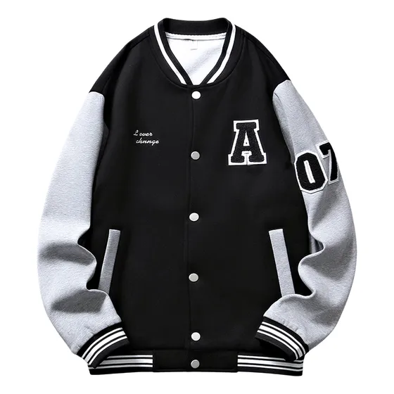 Chamarra De Béisbol Casual Retro Con Bordado Para Pareja