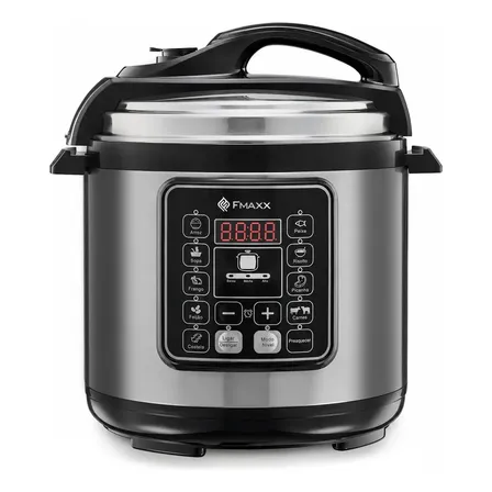 Panela De Pressão Elétrica Digital 6l, Fmaxx, Inox 1000w