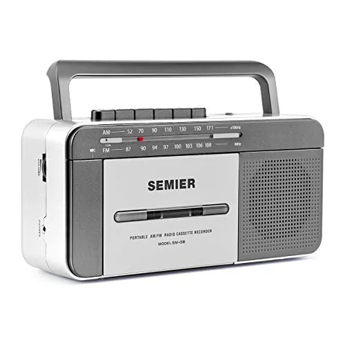 Semier Retro Boombox Cassette Player Am/fm Radio 552k7