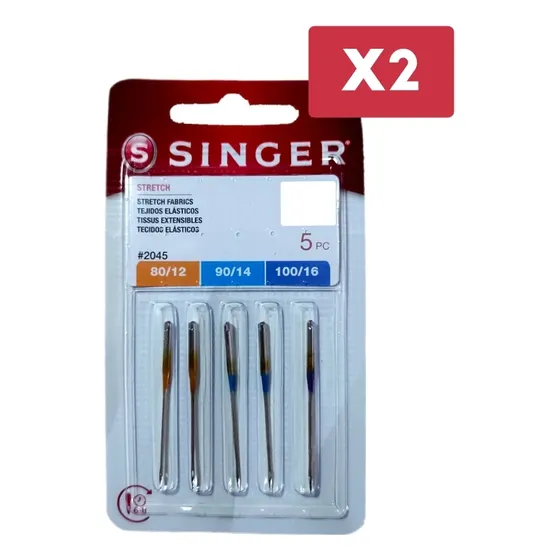 Agujas Singer Punta De Bola Para Maquina De Coser (combo)