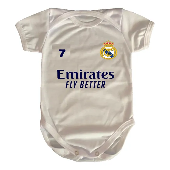 Body Bebe Futebol Real Madrid Hala Madrid Cr7 Com O Nome