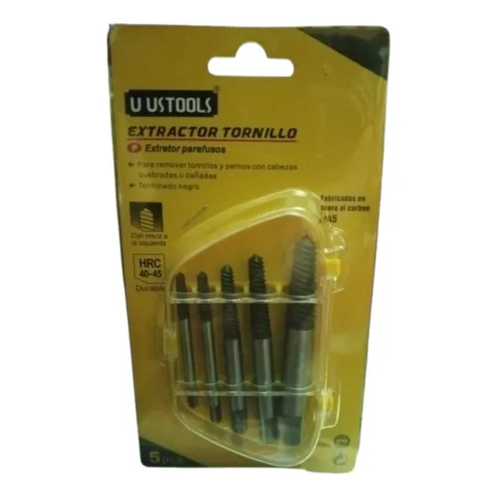 Extractor De Tornillos Rotos . Juego 5 Piezas Exxel