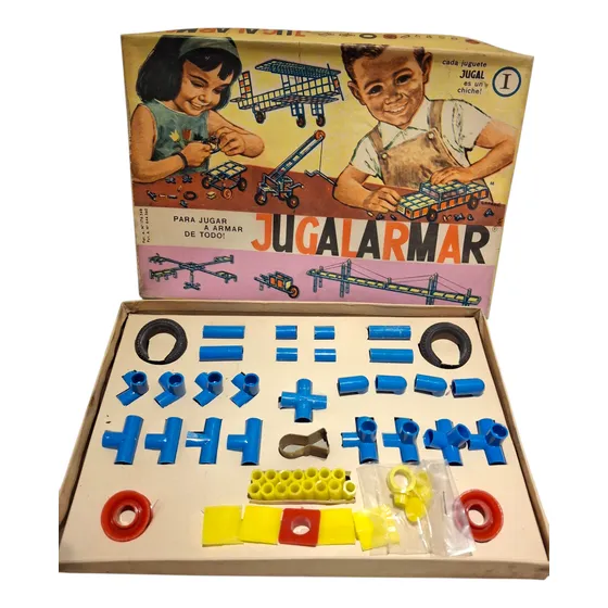 Juego Para Armar Jugalarmar Juguete Antiguo Completo En Caja