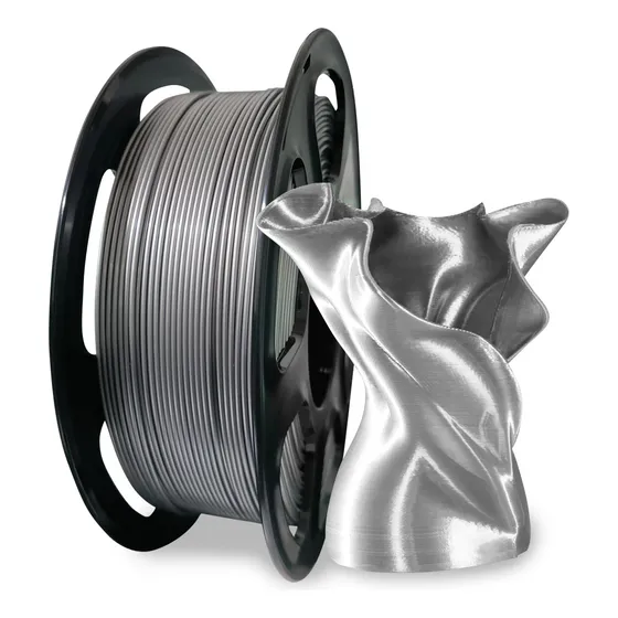Filamento 3d De Impresión Petg De Alta Calidad, 1kg, 1.75mm Color Silvergray