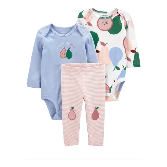 Conjuntobebe 3 Pieza Body Manga Larga Pantalon Bebe Carters