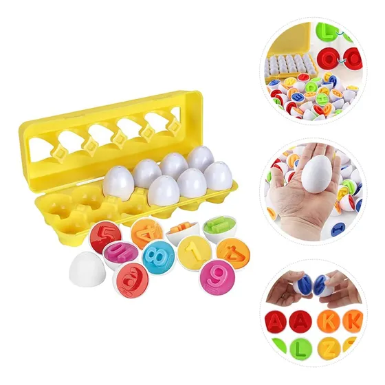 Juego Didáctico Para Niños, Juguete Educativo Huevos Colores