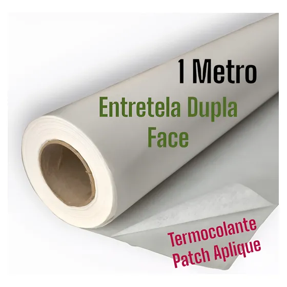Entretela Dupla Face Termocolante E Adesiva 1 Metro X 90cm .