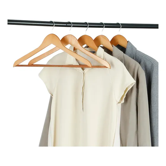 Ganchos Ropa Madera Bulto 100 Unidades Tienda Boutique