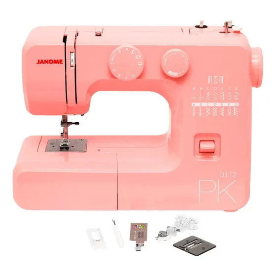 Maquina De Coser Recta - Janome 3112pk - Rosa
