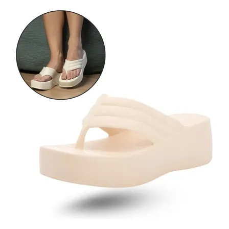 Chinelo Feminino Delta Anabela Flatform Super Leve Em Eva