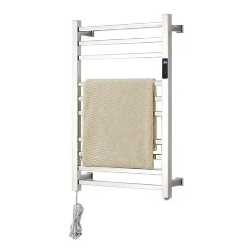 Toalheiro Térmico Grande Quadrado Inox Bivolt Com Timer Kzi Fio Lado Direito Kazalinda