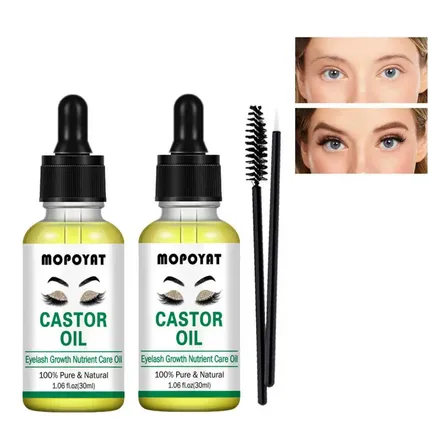 2pcs Aceite De Ricino Crecimiento Cejas Y Pestañas 2pcs Aceite De Ricino Crecimiento Cejas Y Pestañas
