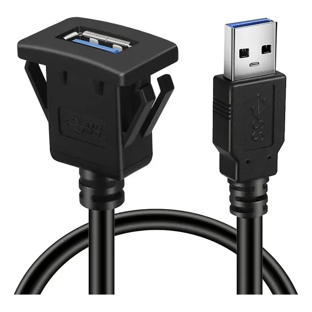 Alargador Cable Usb De Radio Con Base Para Auto 1 Metro