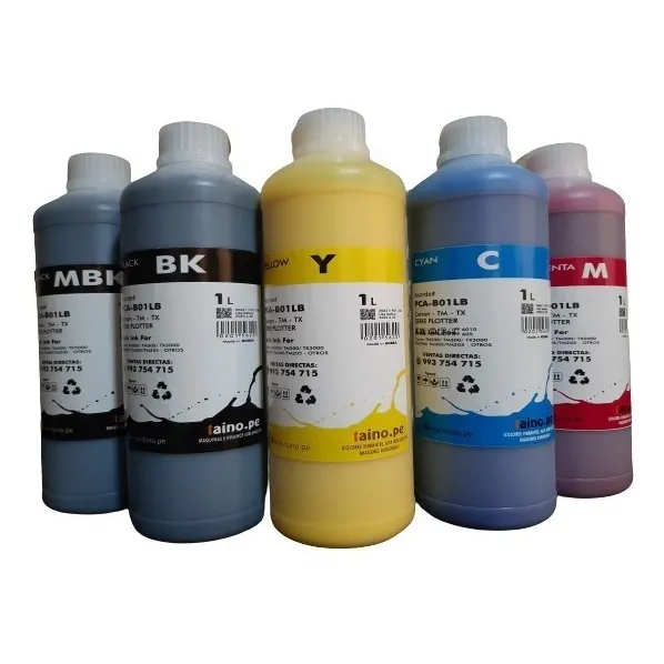 Tinta Plotter Canon Compatible Por 1 Litro Tm200 300 Tx