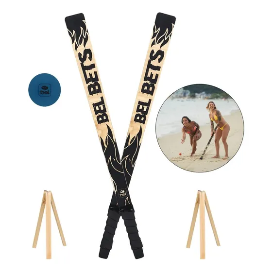 2 Tacos Bets Bola Esporte Brinquedo Educativo Jogo Bete Taco Cor Bege/preto