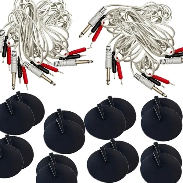 Kit 8 Cables + 16 Electrodos Equipos Meditea O Similar