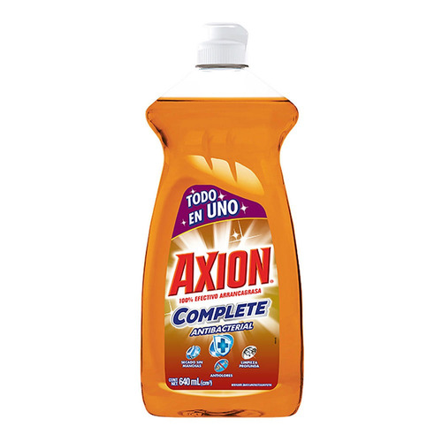 Lavatrastes Axion Antibacterial Complete líquido en botella 640 mL