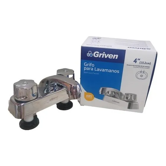 Griferia O Llave Para Lavamanos Doble Plastica Cromada