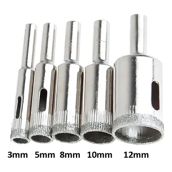 Juego De Mechas Diamantadas X5 Vidrio Mármol Porcelan