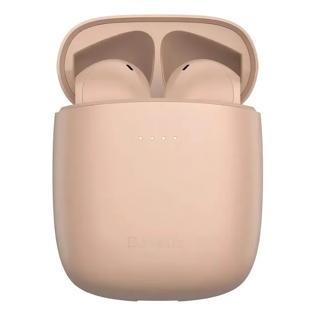Auriculares in-ear inalámbricos Baseus W04 Pro pink con luz LED