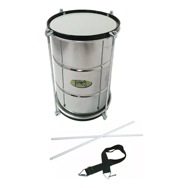 Repique Murga 10 PuLG Cancha Inox Aro Brasil Correa Palillos