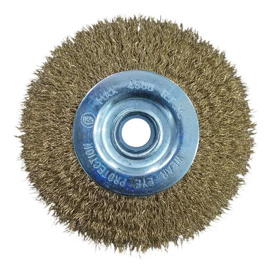Cepillo Circular De Alambre De Acero Plano (6 Pulgadas)