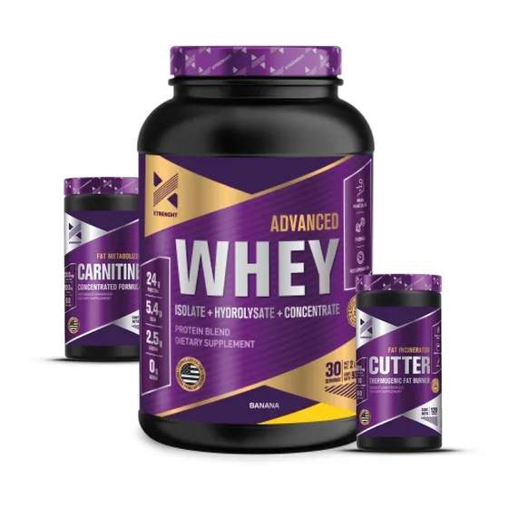 Combo Advanced Whey Protein + L-carnitina + Cutter Xtrenght 