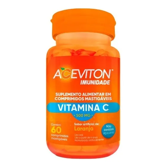 Aceviton Vitamina C Masticable  Sin Azucares 60 Comprimidos